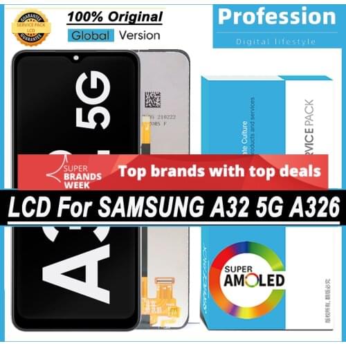 100% Original 6.5'' AMOLED Display for Samsung Galaxy A32 5G A326 SM-A326B LCD Touch Screen Digitizer Assembly Repair Parts