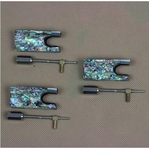 3 Pcs High quality 4/4 Violin Fiddle Abalone Frog Nickel Silver Part Viola Cello Frog Also Available Fittings Accessories