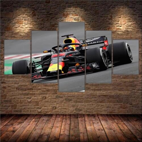 5 pieces Picture Mclaren F1 Race Car Wall Art Vehicle Posters Prints Raceway Racing Sport Canvas Painting Living Room Bedroom