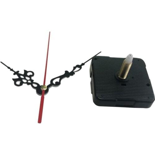 Silent Wall Clock Quartz Movement Mechanism Black Red DIY Wall Clock Quartz Clock Hour/Minute Hand Clock Movement 10 Set