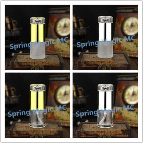 20ML Frosted Glass Bottles,Press pump Essence bottle,Cosmetic containers lotion bottles With gold/silver Lid,Refillable Bottles