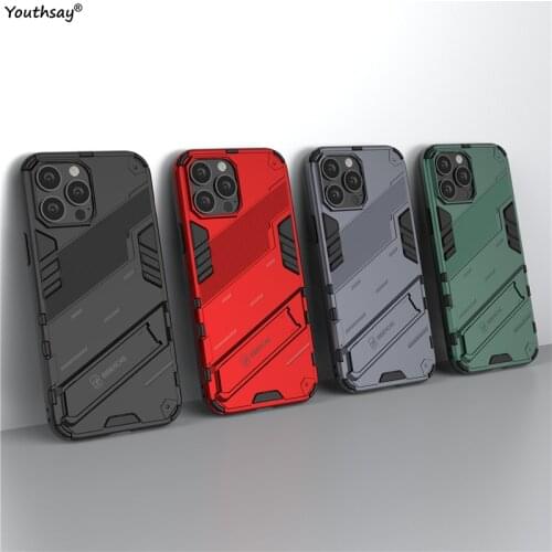 For iPhone 13 Pro Max Case For iPhone 13 Pro Max Cover Hard Protective Armor Invisible Holder Cover For iPhone 13 Pro Max