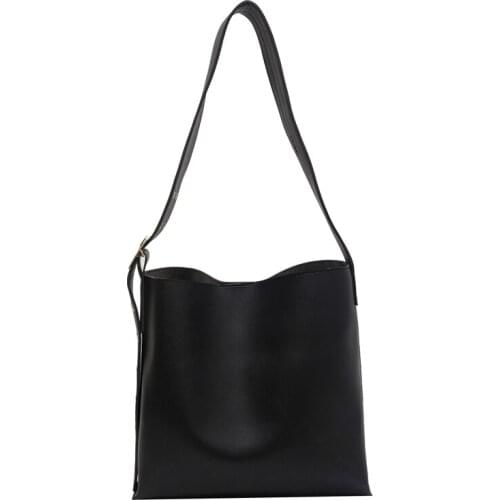 Designer Handbags Womens Trend Solid Color Bucket Bag Composite Bag Leather Shoulder Bag for Women 2021 Branded Wide Belt