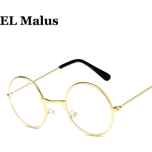 [EL Malus]Retro Small Cute Round Metal Frame Sunglasses Gold Children Kids UV400 Lens Mirror Vintage Sun Glasses Boys Girls