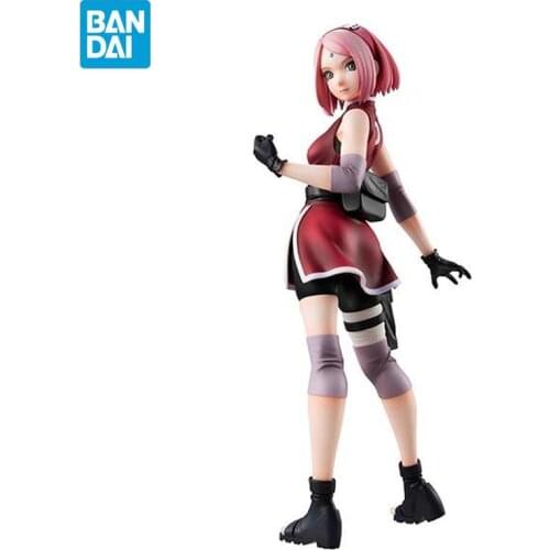 Original BANDAI MegaHouse Naruto Shippuden Haruno Sakura Japan Anime Figurine PVC Action Figures Collection Model Gift Kids Toys