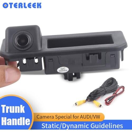 Oterleek HD Static Dynamic Trajectory Trunk Handle Car Rear View Camera For Audi Q2 Q2L Q5L A5 For Skoda KODIAQ For Polo