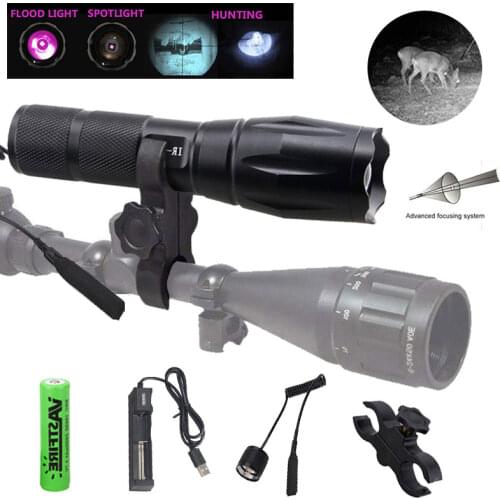 7W IR 940nm Night Vision Infrared LED Hunting Flashlight Light Lamp+18650+Mount+Charger