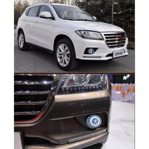 Eosuns Innovative Cob Angel Eye Led Daytime Running Light Drl + Halo Fog Lamp + Projector Lens for Great Wall H2 Hover 2