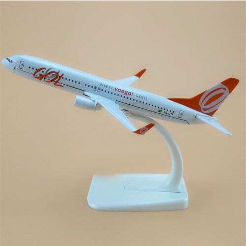 Diecast 1:400 Scale Embraer GOL B737-800 Airplane Model Alloy Plane Static Display Adult Collection Toys for Boys