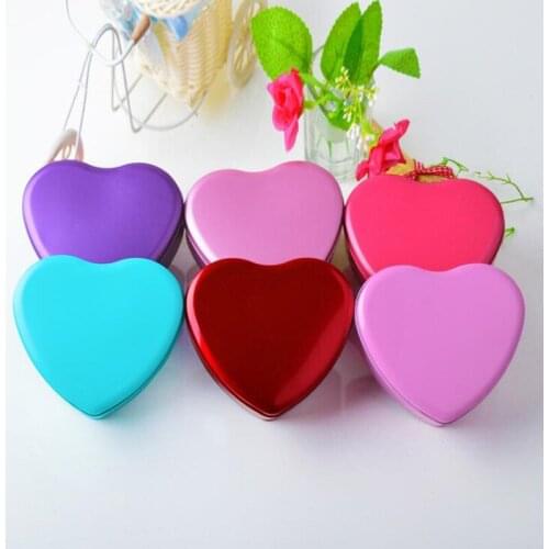 500pcs Heart Shape Metal Tin Candy Box Hearted-Shape Wedding Favor Gift Favours Wedding Party Free Shipping