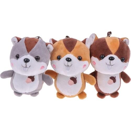 Cute Mini Squirrel Plush Toy Stuffed Doll Pendant Decorations Oversized Tail Squirrel Ornament Toys