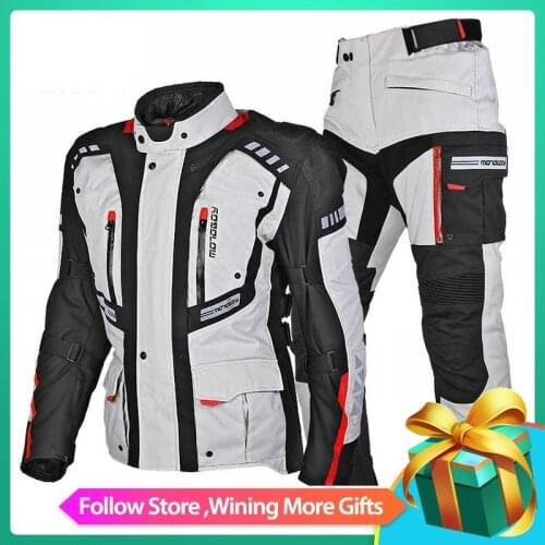 Motoboy New Touring Motorcycle Protective 3layer Jacket Pant Suit High Visible Vest Waterproof Warm Liner Gear 100% Polyester