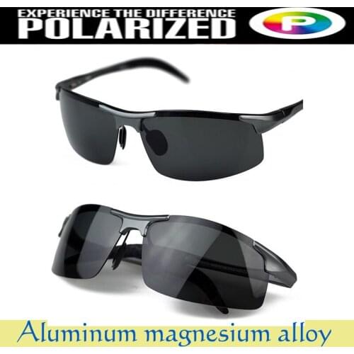 Aluminium titanium magnesium alloy battle field style polarized UV400 UV100% mens sunglasses