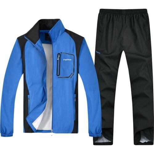 Men Set 2021 Spring Autumn Mens Tracksuit Casual Jacket+Pants Two Pieces Set Man Workout Joggers Suit Long Sleeve Sportswear