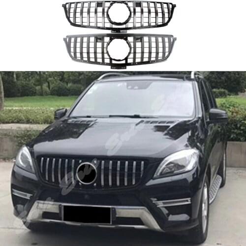 Front Racing Billet Bumper Grille Upper Cover For Mercedes-Benz W166 ML Class 2012 2013 2014