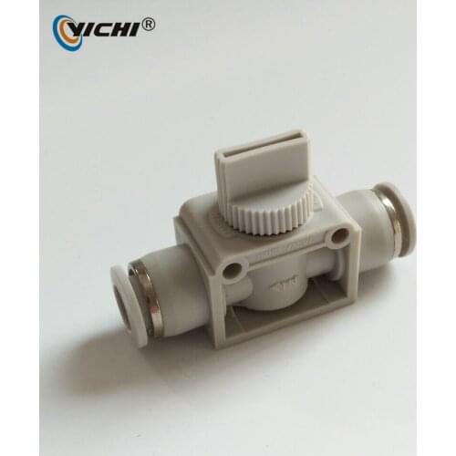 Pneumatic Hand Valve HVFF 10mm-10mm Manually Operated Control Valve Air Pressure Switch Quick Hose Connector 10mm Hose Fitting