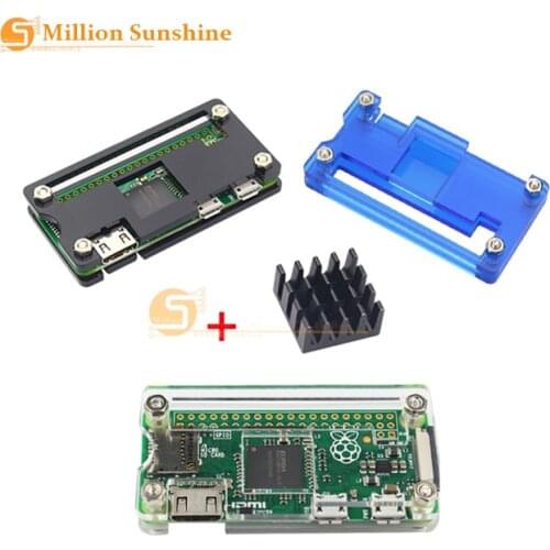 Raspberry Pi Zero 1.3 Acrylic Case 3 colors Box Shell + Heat SinK Transaperent black Blue Acrylic Enclosure Box for RPI Zero 1.3