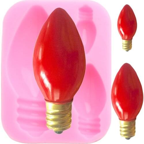 3D Light Bulb Silicone Mold Handmade Soap Fondant Molds DIY Cake Decorating Tools Candy Polymer Clay Chocolate Gumpaste Moulds