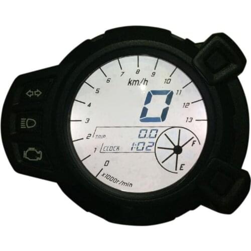 Motorcycle 7 Color Adjustable LCD Digital Display Tachometer Odometer Speedometer Oil Level RPM Meter For Yamaha BWS125