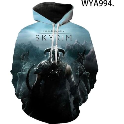 2020 New Skyrim Sweatshirts 3D Printed Men Women Children Hoodies Pullover Long Sleeve Streetwear Boy Girl Kids Cool Jacke