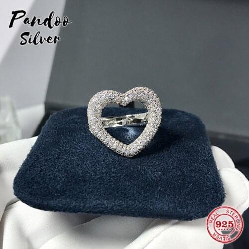 Valentine 925 Sterling Silver 1:1 Copy Mothers Day Gift, Statement Heart Ring Heart Ring Gift Women Jewelry