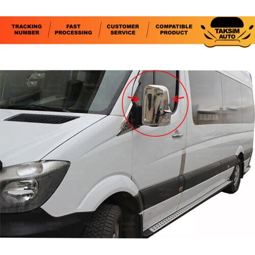 High Quality Material Chrome Mirror Cover For Mercedes Sprinter W906 2 Pieces ABS For 2006-2018 Models-Not Fade-Not Yellowin