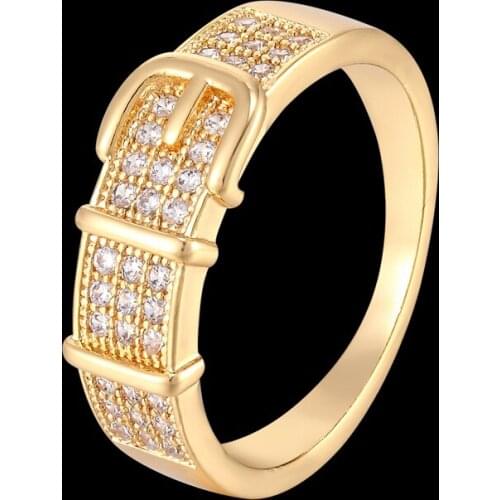 Zlxgirl jewelry luxury brand Belt shape zirconia wedding ring for women bridal jewelry best couple anel rings bridal accessory