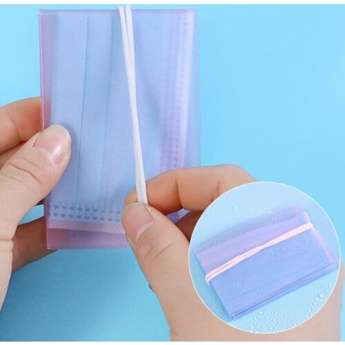 1000pcs Portable Recycling Mask Storage Box Disposable Face Clip Organizer Masks Clip Scratch Container Mouth-muffle Dustproof