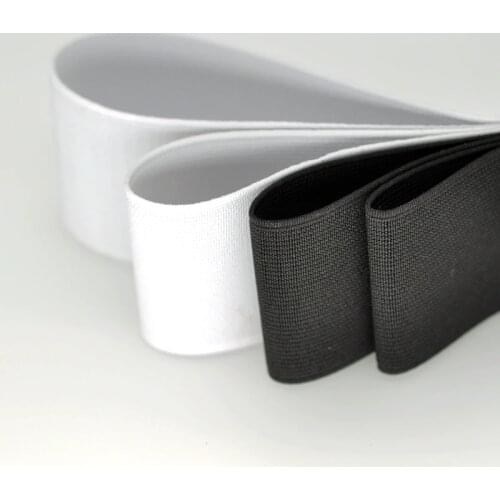 2Yards/lot Elastic Band/rubber band for Trousers Skirt Belt BagsSewing Clothing accessories black white nylon webbing garment