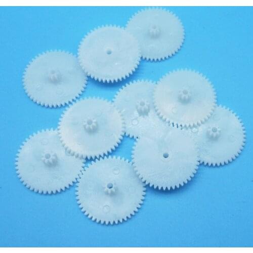 46082A 0.5M Double-deck Gear Modulus 0.5 46 Tooth + 8 Tooth Plastic Gear Wheel Toy Accessories 10pcs/lot