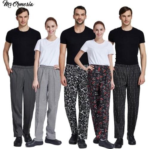 MSORMOSIA Hotel cook waiter pants Cook chef work clothes restaurant Chef Elastic trousers work clothes men chef pants uniform