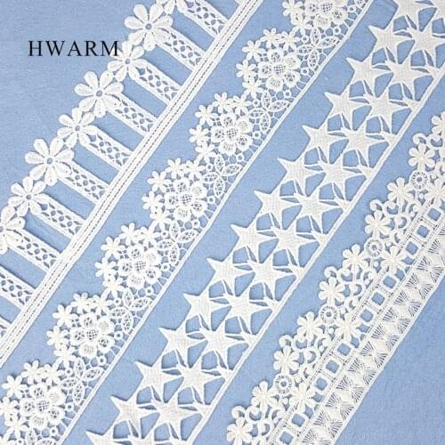 20yard High Quality Single Side White Milk Silk Embroidery Wedding Water Soluble African Lace Fabric Hollowed Out Elastic Trim