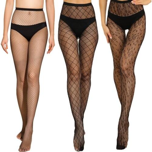 Tights Sexy Cosplay Costume Fishnet Stockings Nylon Thigh High Over Knee Leopard Pantyhose Plus Size Women Gift for Girlfriend