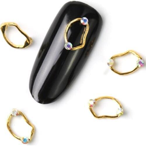 10 pieces crystal bright pearl nail rhinestone alloy Nail Art decorations glitter DIY 3D CJE nail jewelry pendant