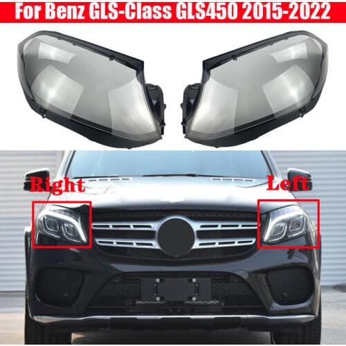 Auto Light Caps For Mercedes-Benz GLS-Class GLS450 2015-2019 Headlight Cover Transparent Lampshade Lamp Case Glass Lens Shell