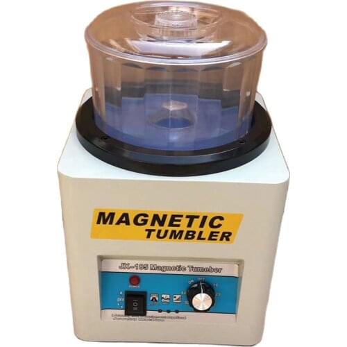 220V Magnetic Tumbler Capacity 600g Jewelry Polishing Machine with Barrel 2000 RPM Finisher