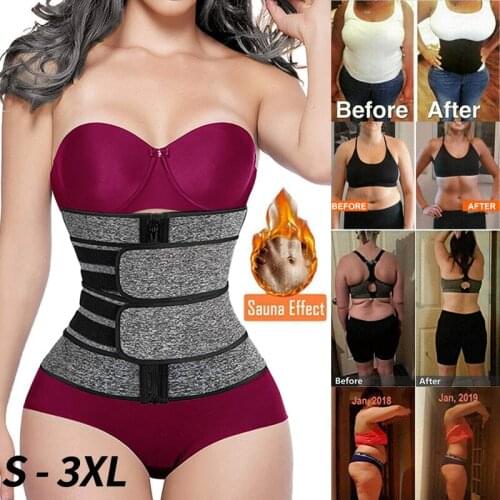Neoprene Waist Trainer Corset Workout Weight Loss Sauna Belt High Compression Sweat Body Shaper with Zipper