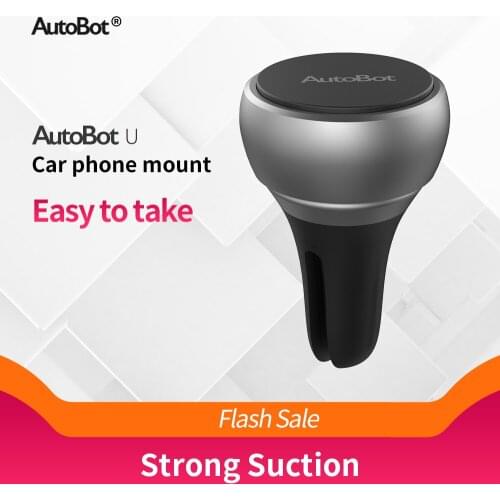 AutoBot Car Phone Holder Air-Vent Magnetic Car Cradles Adjustable for iPhone X 8 7 6s Plus 5s & Smartphones GPS Device