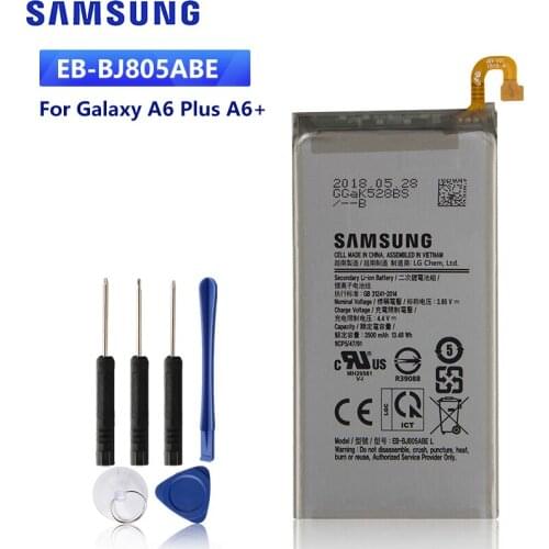 SAMSUNG Original Replacement Battery EB-BJ805ABE For Samsung Galaxy A6 Plus A6+ A605 J6+ J805 Authentic Phone Batteries 3500mAh