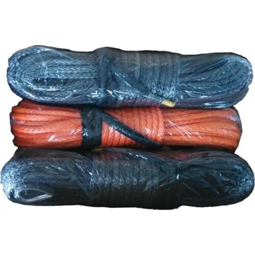 Factory Direct Sell 12mm x 50meters synthetic winch rope with 2 meters sheath