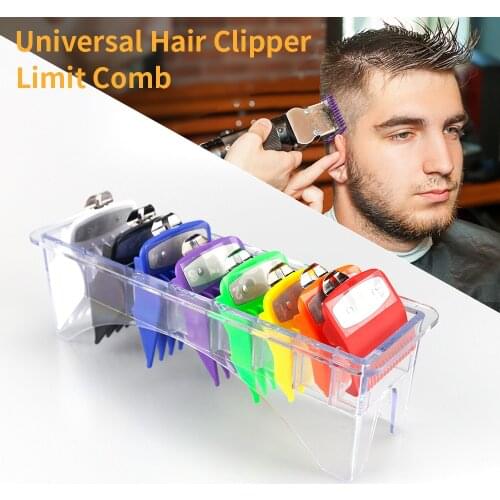 Mythus 8 Sizes Metal Trimmer Limit Comb Universal Colorful Hair Clipper Guards Guide Comb