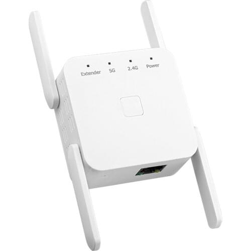 Wifi Repeater 2.4Ghz 5Ghz Dual Range 1200Mbps WiFi Extender Signal Booster WiFi Range Extender Wireless Signal Enhancement 5G