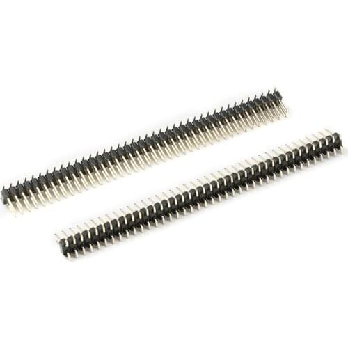 10pcs 2.54MM SMD pin headers Double row curved to both sides of the needle row Double row curved needle pin 2*40P gold-plated