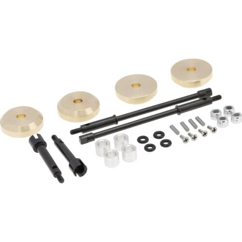 RC Heavy Duty Brass Wheel Counterweight Balance Weight Wheel Axle Kits for 1/24 Axial SCX24 RC Car Accessories