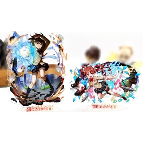 Toaru Kagaku no Choudenjihou Railgun Mikoto Misaka Kuroko Shirai GM acrylic stand figure model plate holder topper anime