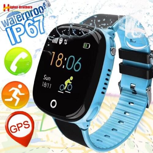 HW11 IP67 Waterproof Smart GPS Tracker Locator Kid Baby Student SOS Call Remote Monitor Camera Phone Smartwatch Watch Wristwatch