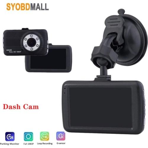 Full HD 1080P Loop Video Dash Cam Night Wide Angle Dual cameras Driving Recorder Motion Auto Recording Dashcam Registrar Car DVR