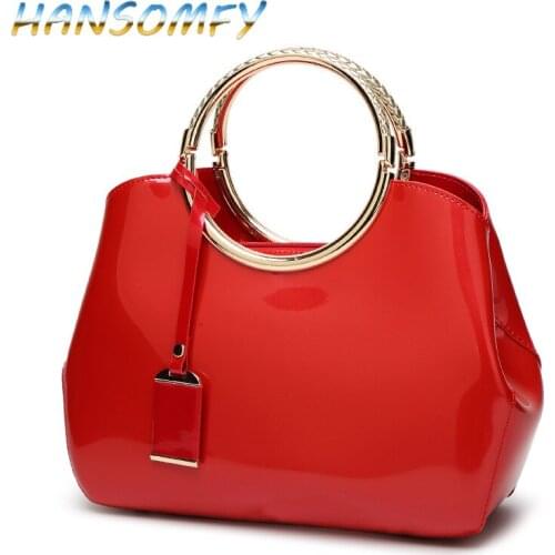 High Quality Patent Leather Women Bag Ladies Cross Body Messenger Shoulder Bags Handbags Women Brands Bolsa Feminina MX-62