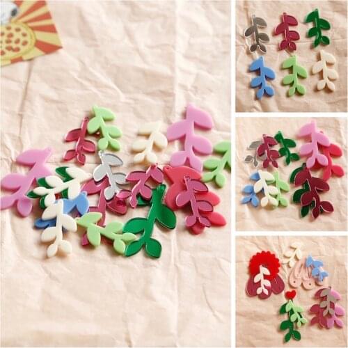 Japanese designer same style multi-color leaf pendants Japanese DIY handmade earrings accessories hand-made materials