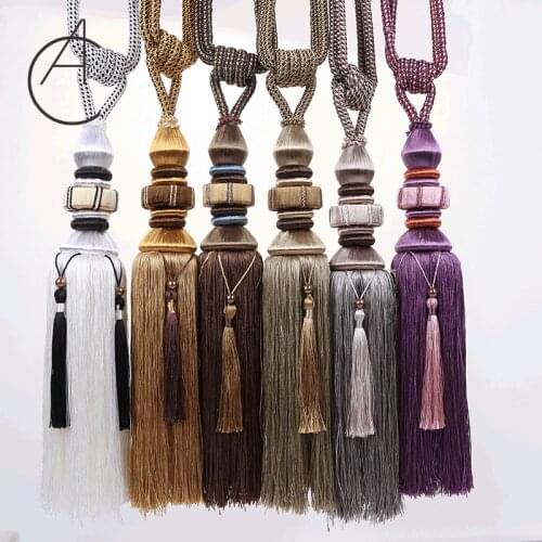 Rocket Tassel Curtain Single Ball Hanging Ball European Spinning Curtain Bandage Tassel living room decoration decorative